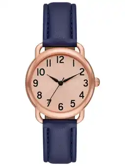 Walmart Time and Tru Women's Rose Gold Tone Textured Dial Watch offer