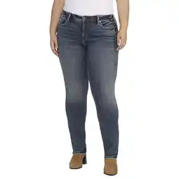Walmart Silver Jeans Co. Women's Plus Size Suki Mid Rise Curvy Fit Straight Leg Jeans, Waist Sizes 12-24 offer