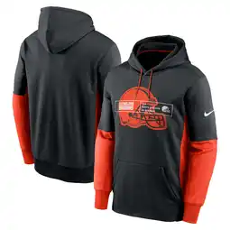 Walmart Men's Nike Black Cleveland Browns Color Block Fleece Performance Pullover Hoodie offer