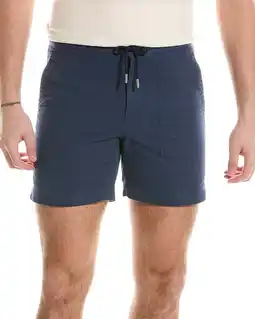 Walmart Robert Talbott mens Anderson Linen-Blend Drawstring Short, 40, Blue offer