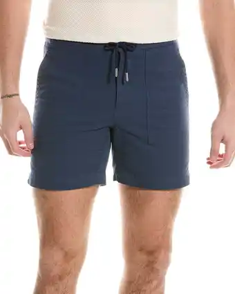 Walmart Robert Talbott mens Anderson Linen-Blend Drawstring Short, 40, Blue offer