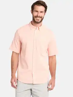 Walmart George Men's and Big Men's Cross Hatch Shirt with Short Sleeves, Sizes XS-3XL offer