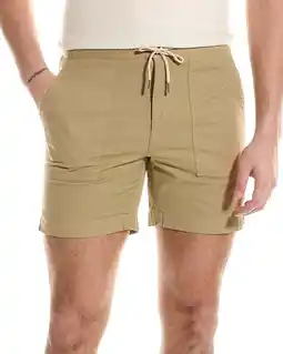 Walmart Robert Talbott mens Anderson Linen-Blend Drawstring Short, 40, Beige offer