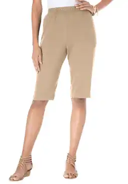 Walmart Roaman's Women's Plus Size Soft Knit Bermuda Short offer