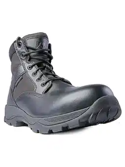 Walmart Ridge Footwear Men's Adult Max Pro 6 Mid Zipper CTZ Waterproof Black Leather Boots - Size 7.5W Wide offer