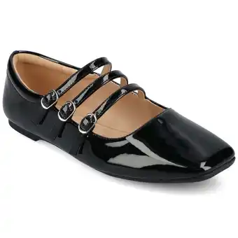 Walmart Journee Womens Darlin Multi Strap Square Toe Dress Flats, Widths Available offer