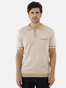 Walmart Fly By Night Men's and Big Men's Trento Sweater Knit Striped Polo Shirt, Sizes S-3XL offer