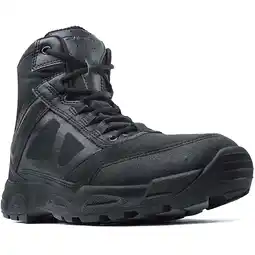 Walmart Ridge Footwear Men's Momentum 5006 6 Side Zip Black Leather Tactical Work Boots - Size 7W offer