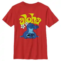 Walmart Boy's Lilo & Stitch Aloha Headstand Stitch Graphic Tee Red X Large offer