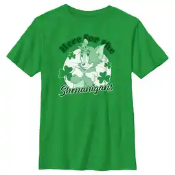 Walmart Boy's Tom and Jerry Here for the Shenanigans Graphic Tee Kelly Green Medium offer