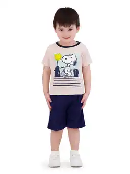 Walmart Snoopy Toddler Boy 3 Piece Short Set, Size 2T-4T offer