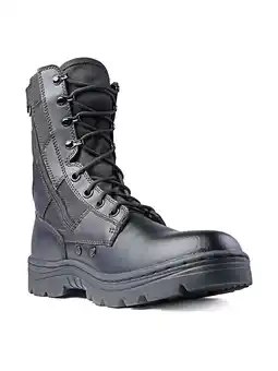 Walmart Ridge Men 8 Waterproof Leather Non-Slip Tactical Military Work Black Shoe Boot, S4.5 offer
