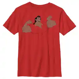 Walmart Boy's Beauty and the Beast Distressed Gaston Flex Graphic Tee Red Small offer