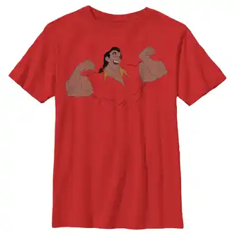 Walmart Boy's Beauty and the Beast Distressed Gaston Flex Graphic Tee Red Small offer