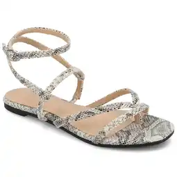 Walmart Journee Womens Serissa Multi Strap Flat Sandals offer
