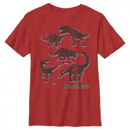 Walmart Boy's Jurassic World Dinosaurs Silhouettes Graphic Tee Red X Small offer