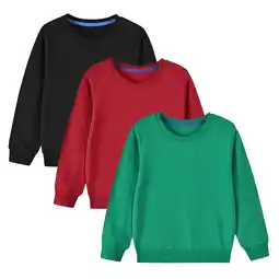 Walmart Spazoro Child Girls Sweatshirts, 3PC Long Sleeve Crew Neck Casual Tops for Kids Girls Green Size 2 T offer