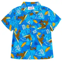 Walmart Scooby-Doo Scooby Doo Surfboard Hawaiian Button Down Shirt Toddler to Big Kid offer
