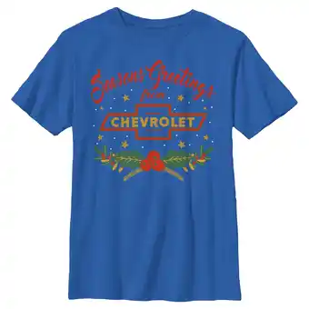 Walmart Boy's General Motors Seasons Greetings Logo Graphic Tee Royal Blue X Large offer
