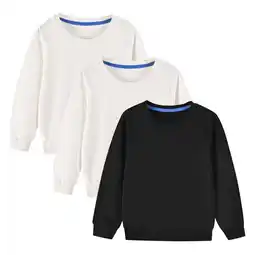 Walmart Spazoro Child Girls Sweatshirts, Long Sleeve Casual 3PC Crew Neck Tops for Kids Girls Black Size 3 T offer
