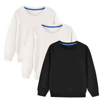 Walmart Spazoro Child Girls Sweatshirts, Long Sleeve Casual 3PC Crew Neck Tops for Kids Girls Black Size 3 T offer