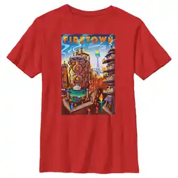 Walmart Boy's Elemental Firetown Poster Graphic Tee Red Medium offer