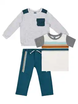 Walmart Little Lad Toddler Boys' Tee and Pant, 3-Piece Set, Sizes 2T-4T offer
