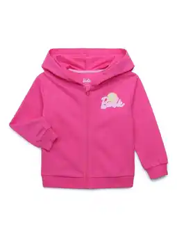 Walmart Barbie Toddler Girl Full-Zip Hoodie with Front & Back Graphics, Sizes 12M-5T offer