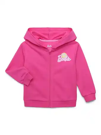 Walmart Barbie Toddler Girl Full-Zip Hoodie with Front & Back Graphics, Sizes 12M-5T offer