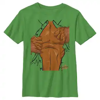 Walmart Boy's Universal Monsters Halloween Ripped Chest Costume Graphic Tee Kelly Green Small offer
