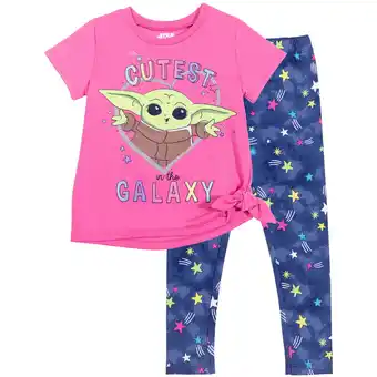 Walmart Star Wars The Mandalorian The Child Little Girls T-Shirt and Leggings Outfit Set Infant to Big Kid offer