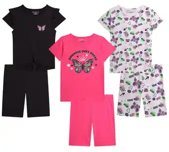 Walmart Dreamstar Girls Active Shorts Set - 6 Piece Fashion T-Shirts and Performance Bike Shorts (Size:7-16) offer