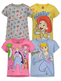 Walmart Disney Pixar Toy Story Bo Peep Jessie Toddler Girls 4 Pack T-Shirts Toddler to Big Kid offer