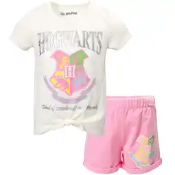 Walmart Harry Potter Little Girls T-Shirt and Bike Shorts French Terry Outfit Set Little Kid to Big Kid offer