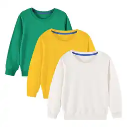 Walmart Spazoro Child Girls Sweatshirts, Crew Neck 3PC Casual Long Sleeve Tops for Kids Girls White Size 3 T offer