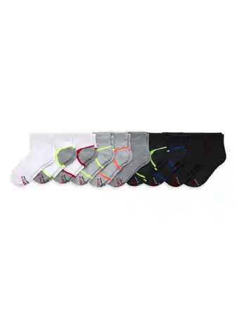 Walmart Hanes Boys' X-Temp Performance Ankle Socks, 10 Pack offer