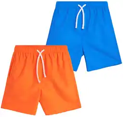 Walmart Quad Seven Boys' Swim Trunks - 2 Pack Basic Solid Quick Dry Board Shorts Bathing Suit (8-18) offer
