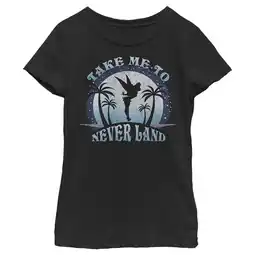 Walmart Girl's Peter Pan Take Me to Never Land Graphic Tee Black X Small offer