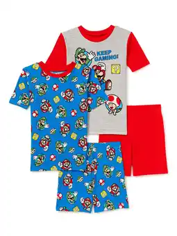 Walmart Super Mario Bros. Boys Pajama Set, 4-Piece offer