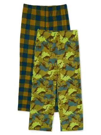 Walmart Mad Dog Boys Fleece Pajama Sleep Pants, 2-Pack, Sizes 6-16 offer