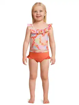 Walmart Wonder Nation Toddler Girl Ruffle Strap Tankini Swimsuit, Sizes 12M-5T offer