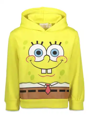 Walmart SpongeBob SquarePants Toddler Boys Fleece Pullover Hoodie Toddler to Big Kid offer