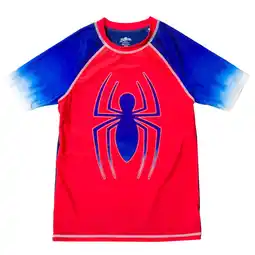 Walmart Marvel Spider-Man Little Boys Rash Guard Swim Shirt Toddler to Big Kid offer