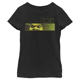 Walmart Girl's Shrek Banner Eye Focus Graphic Tee Black Small offer