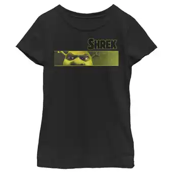 Walmart Girl's Shrek Banner Eye Focus Graphic Tee Black Small offer