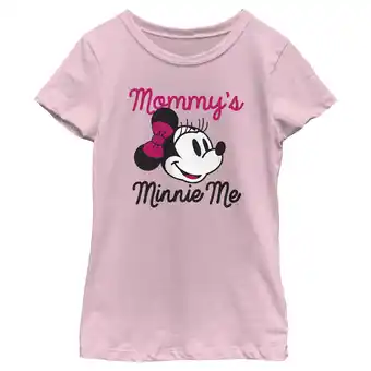 Walmart Girl's Minnie Mouse Mommy's Minnie Me Portrait Graphic Tee Light Pink Small offer