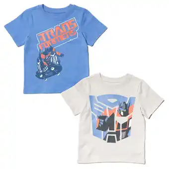 Walmart Transformers Optimus Prime Big Boys 2 Pack T-Shirts Toddler to Big Kid offer