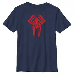 Walmart Boy's Spider-Man: Across the Spider-Verse Spider-Man 2099 Logo Graphic Tee Navy Blue X Small offer