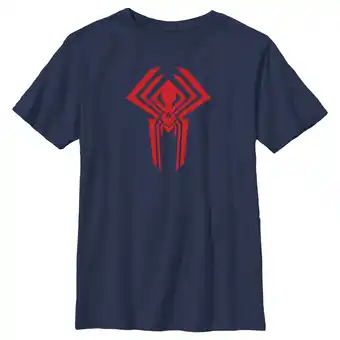 Walmart Boy's Spider-Man: Across the Spider-Verse Spider-Man 2099 Logo Graphic Tee Navy Blue X Small offer