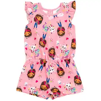 Walmart Dreamworks Gabby's Dollhouse Pandy Paws Cakey Cat MerCat French Terry Romper Toddler to Big Kid offer